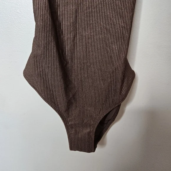 Aerie Brown One Piece Swim Cheeky XS - Picture 3 of 8